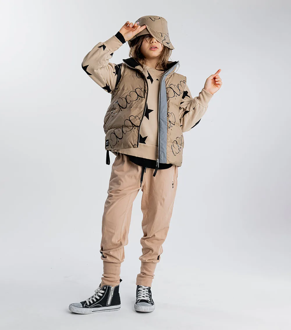 skull patch light pants