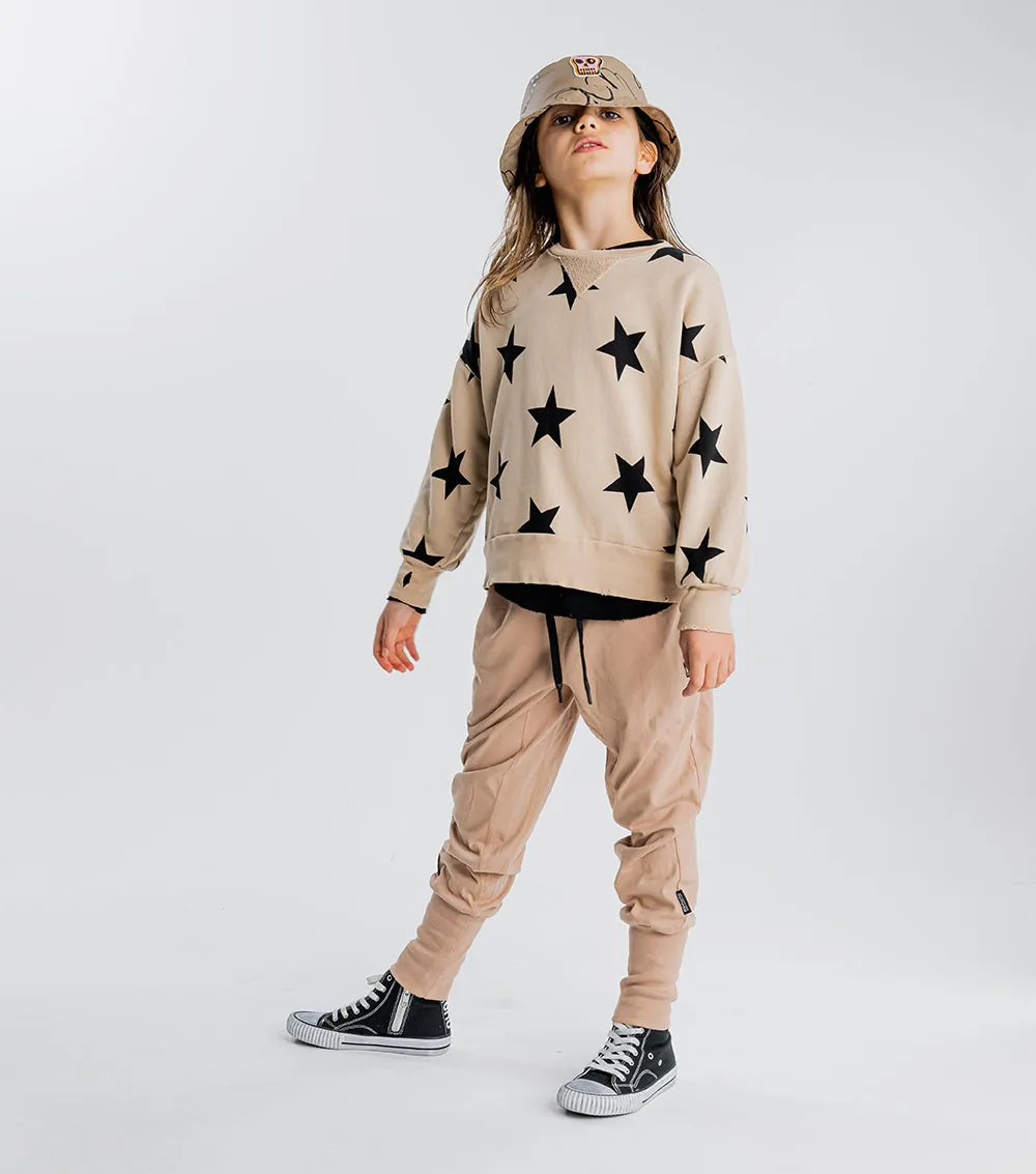 skull patch light pants