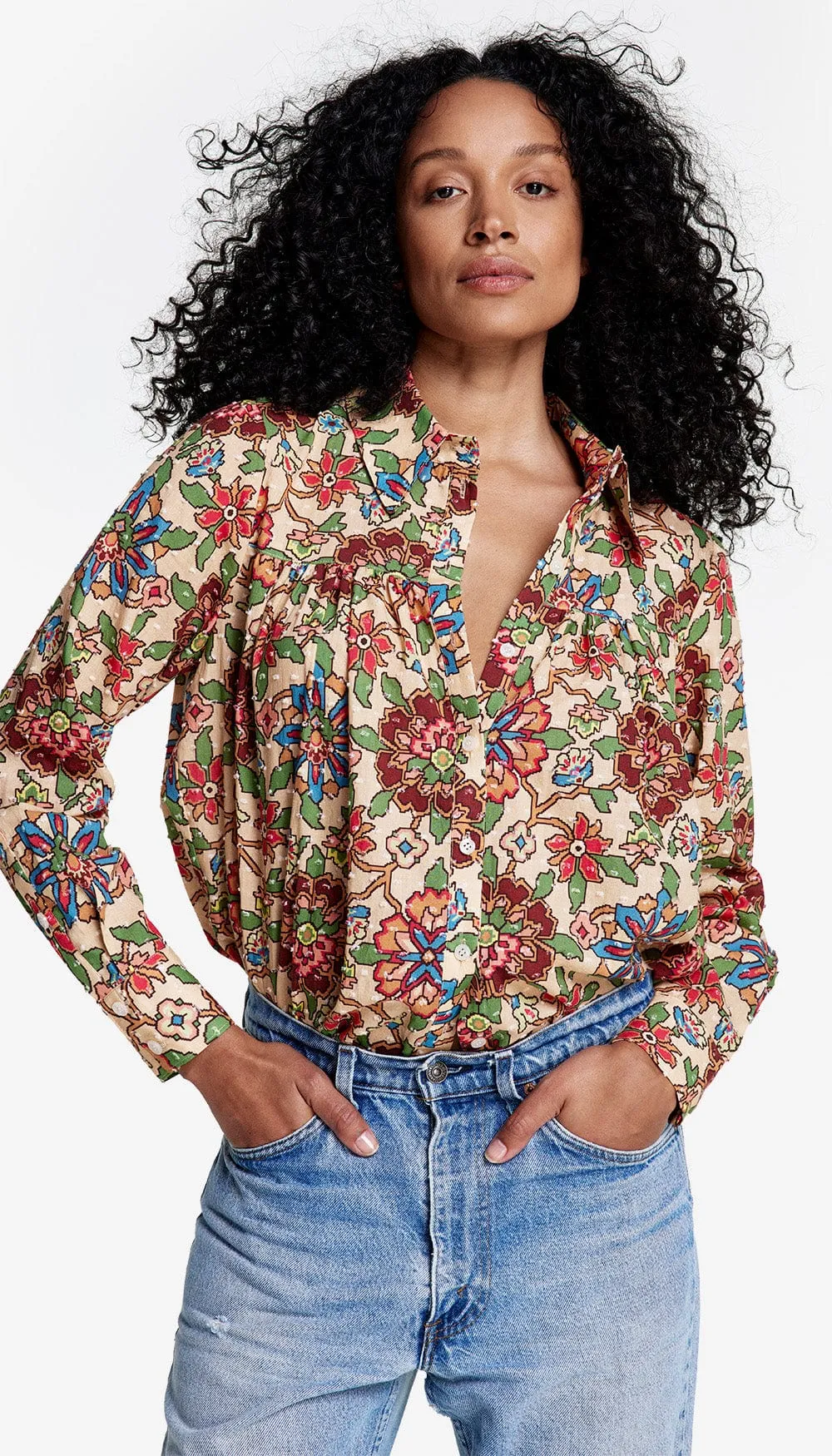 SMYTHE - Classic Shirred Blouse
