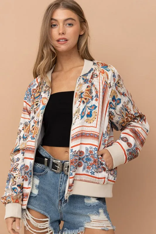 Stake Out Reversible Satin Paisley Bomber Jacket
