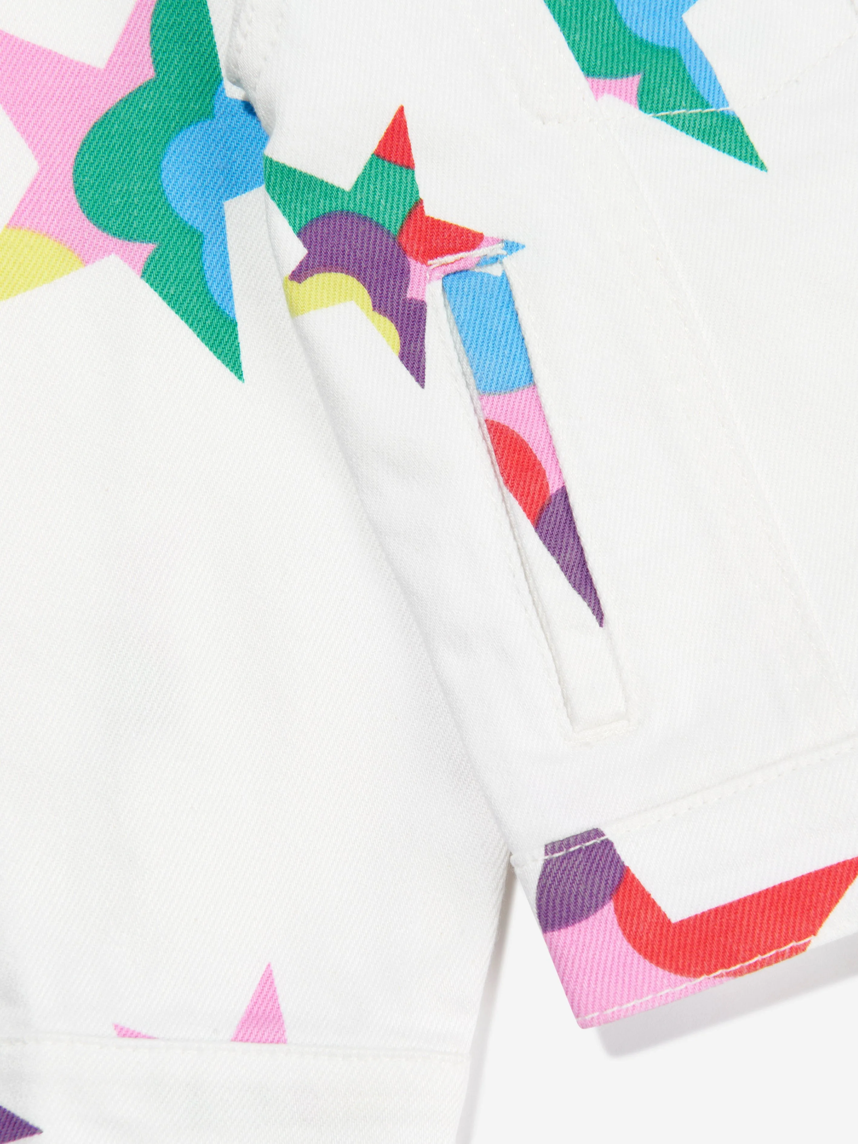 Stella McCartney Girls Star Denim Jacket in White