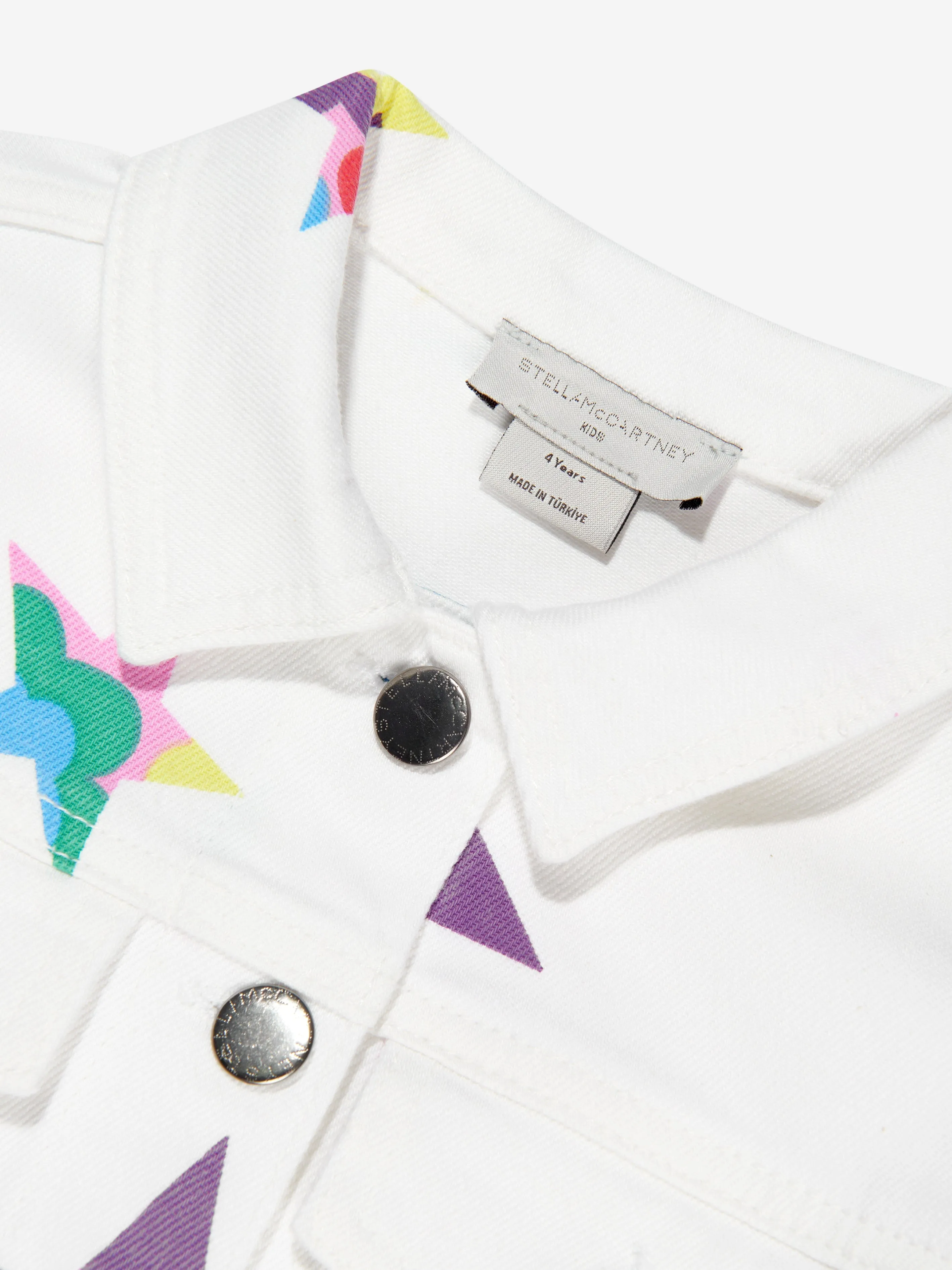 Stella McCartney Girls Star Denim Jacket in White
