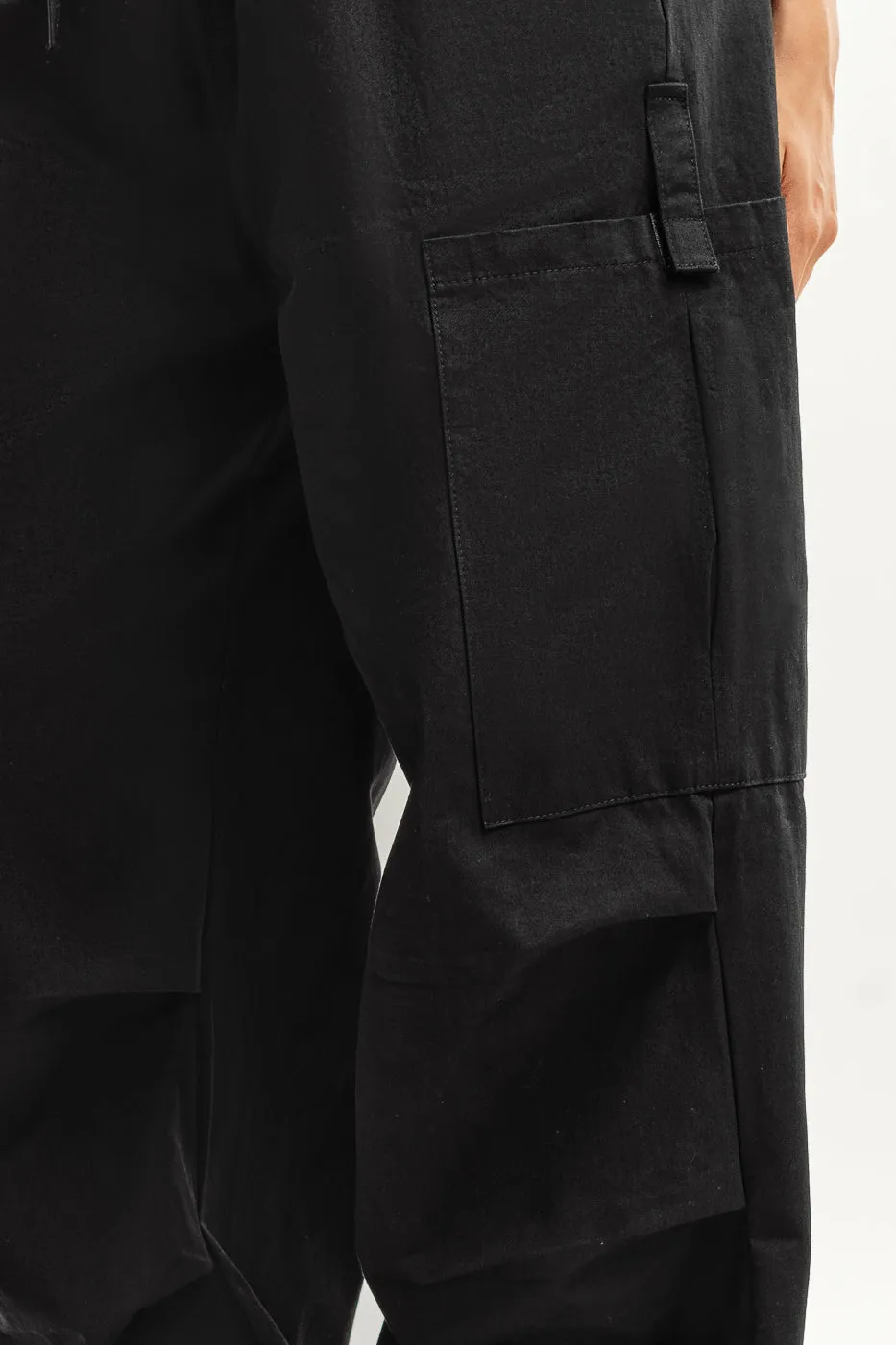 Stone Black Parachute Pant