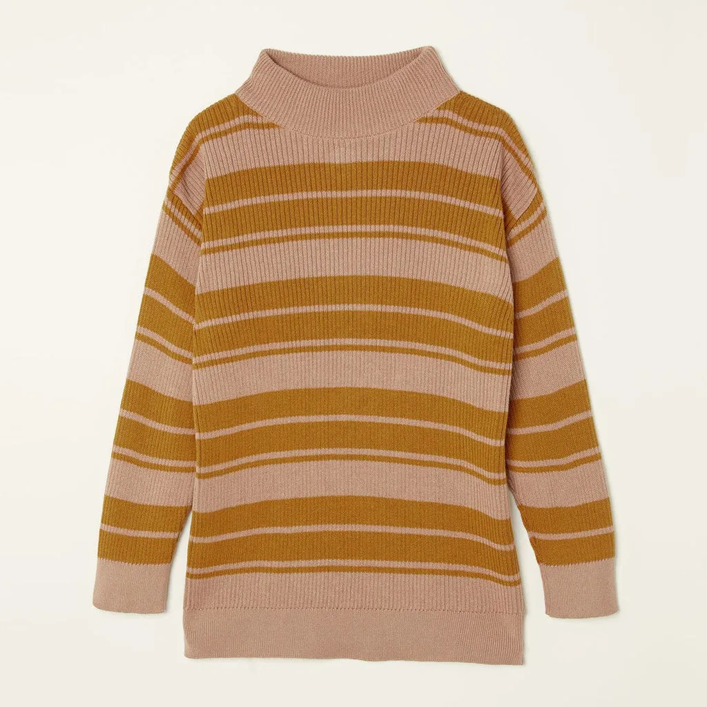 Sweater Rib Knitted Amber Stripe