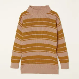Sweater Rib Knitted Amber Stripe