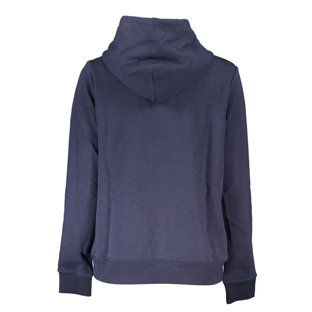 Tommy Hilfiger Chic Blue Hooded Sweatshirt with Signature Print
