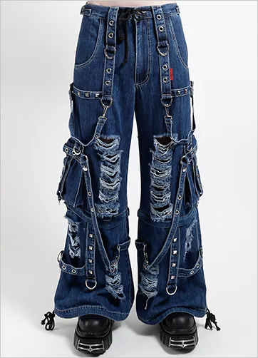 Tripp DENIM STRAP SHREDDER PANT INDIGO