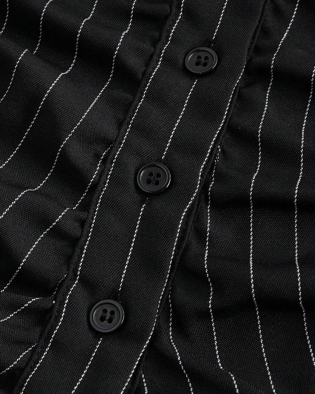 Vertical Stripe Button Up Long Sleeve Shirt