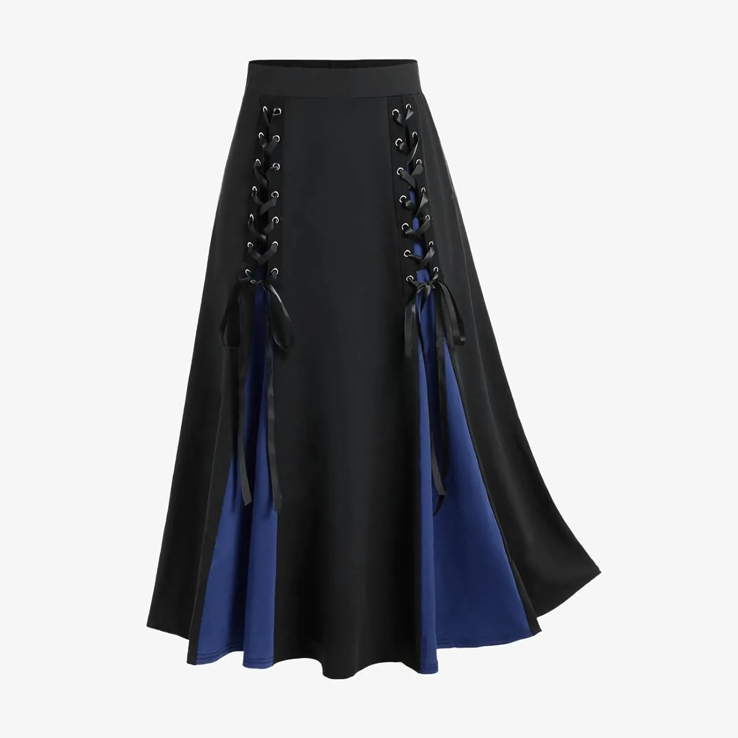 Women's High Waisted Renaissance Skirts Lace Up Medieval Maxi Skirts Long Skirts Halloween Vintage Victorian Skirts