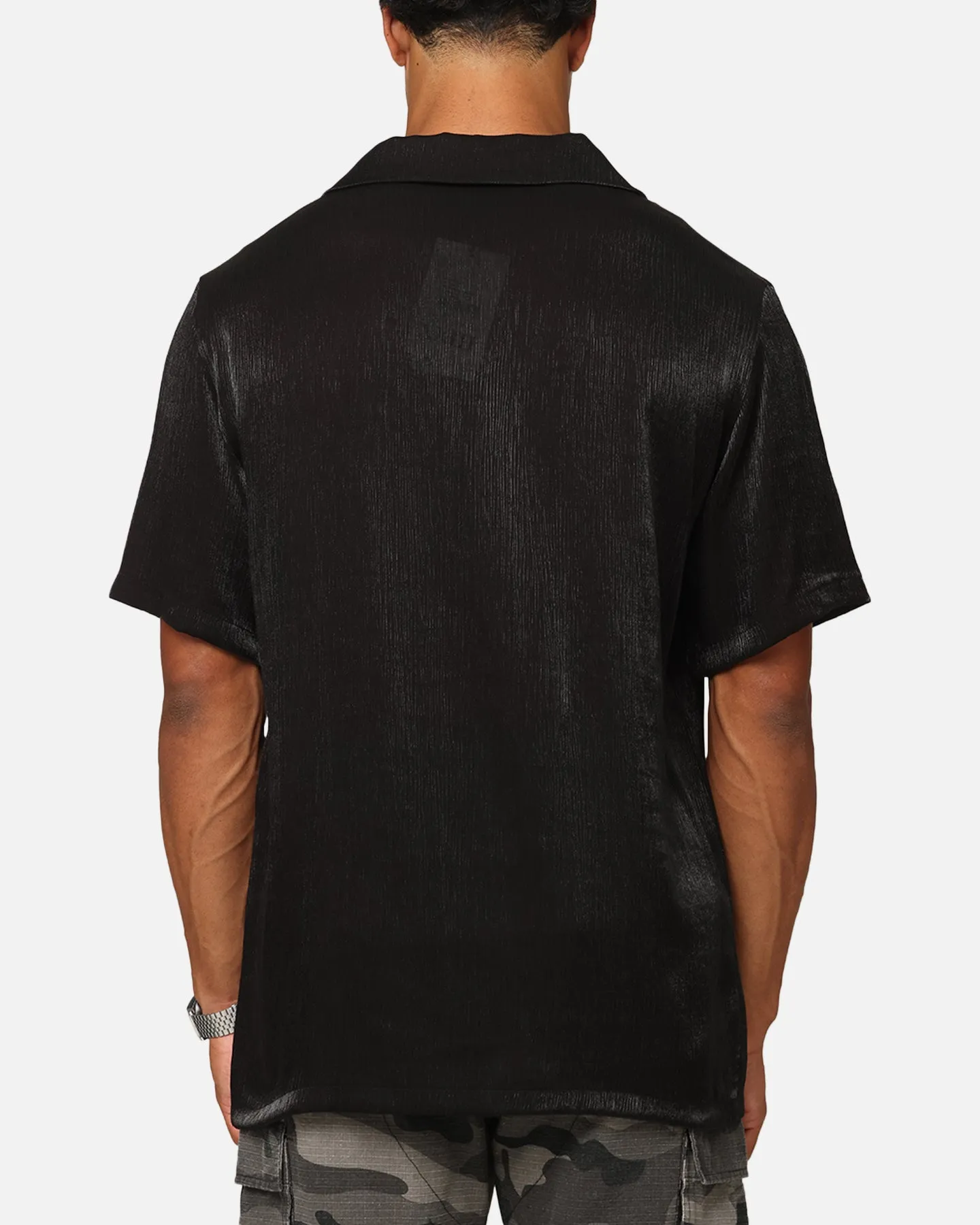 XXIII Diamond Button Up Shirt Black