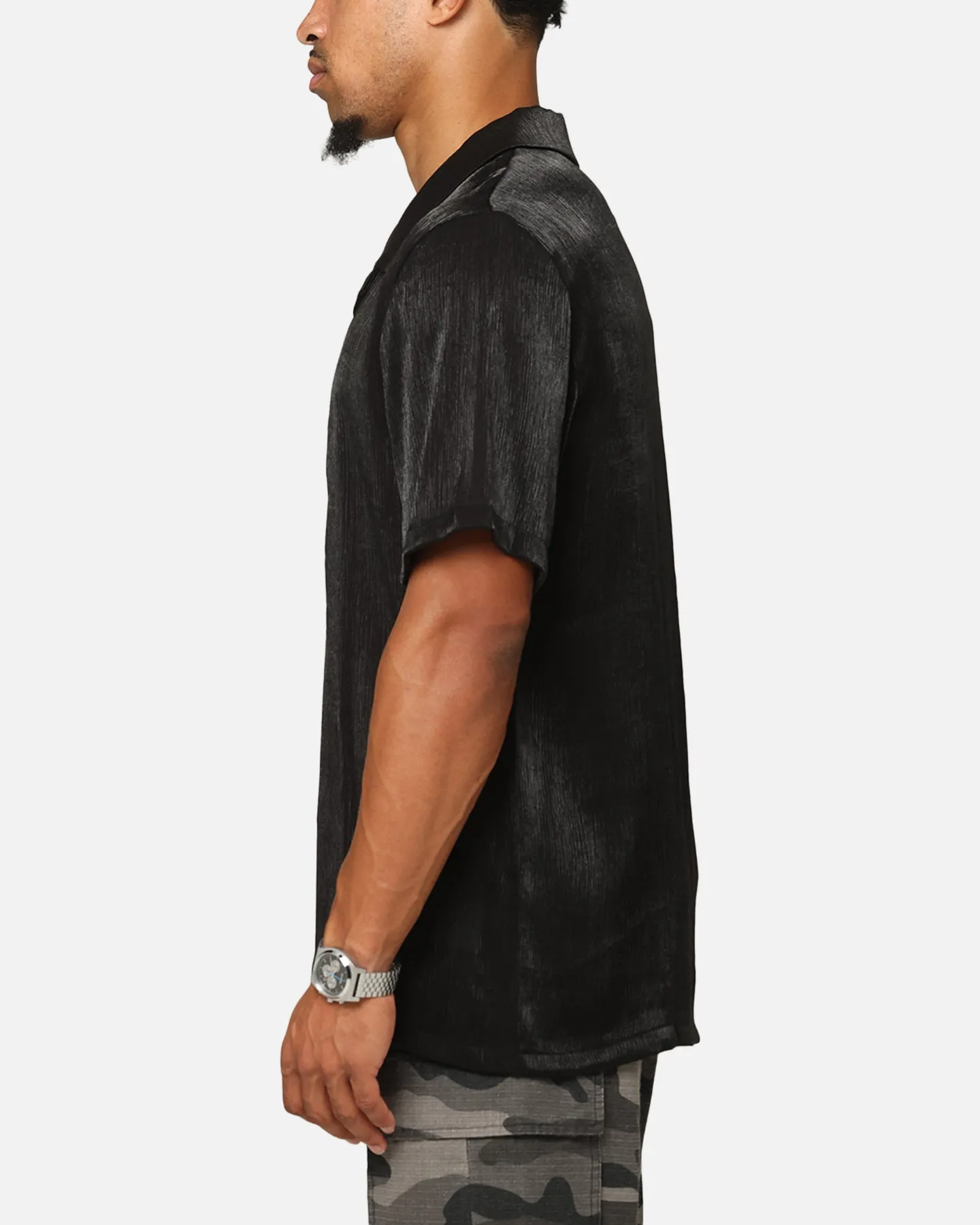 XXIII Diamond Button Up Shirt Black